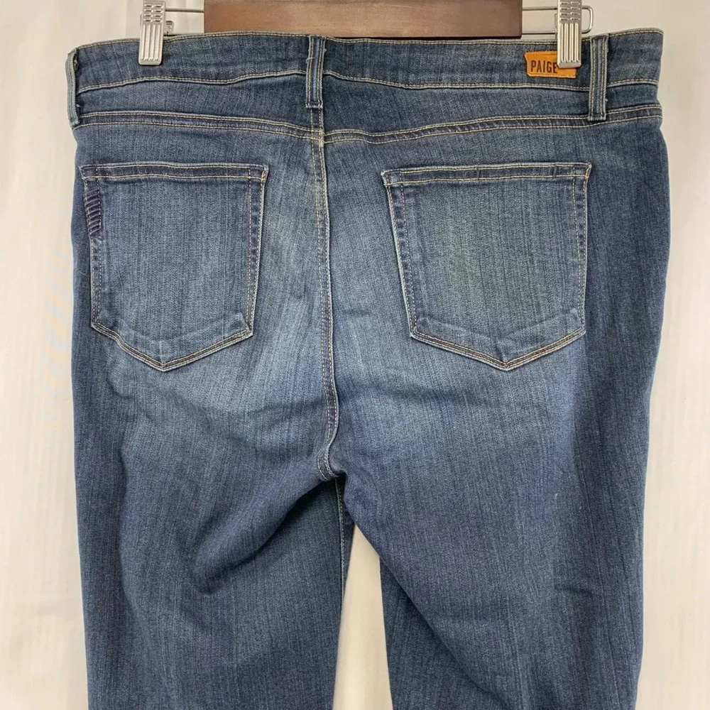 PAIGE Hoxton Straight Jeans Womens 32x30‎ Nottingham Dark Blue High Rise Stretch